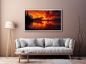 Lake on Fire Canvas Print