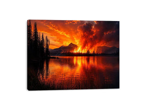Lake on Fire Canvas Print