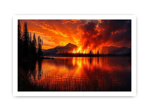 Lake on Fire Canvas Print