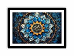 Azure Lotus Serenity Canvas Print