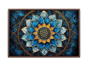 Azure Lotus Serenity Canvas Print