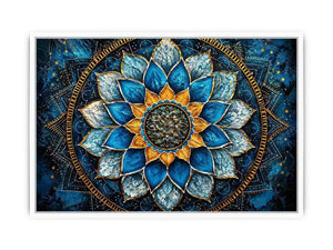 Azure Lotus Serenity Canvas Print
