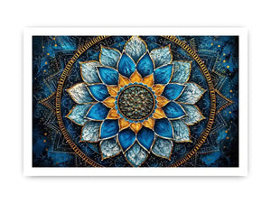 Azure Lotus Serenity Canvas Print