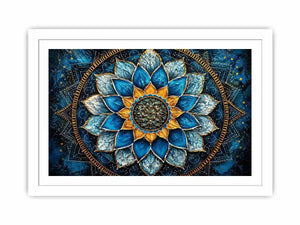 Azure Lotus Serenity Canvas Print