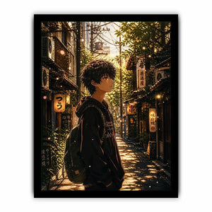 Golden hour in a peaceful alley