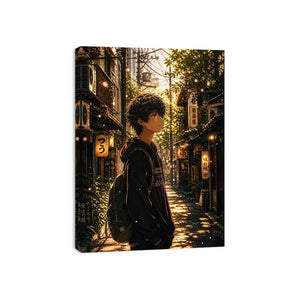 Golden hour in a peaceful alley