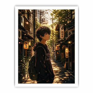 Golden hour in a peaceful alley