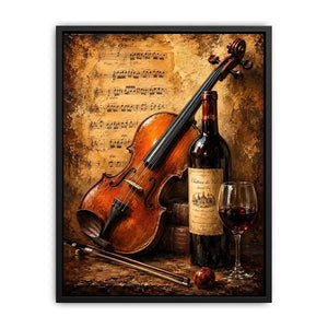 Wine and Guitar Canvas Print