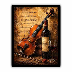 Wine and Guitar Canvas Print