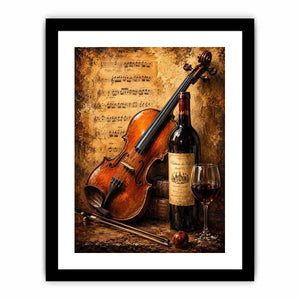 Wine and Guitar Canvas Print
