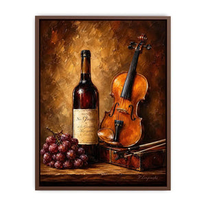 Wine and Guitar Canvas Print