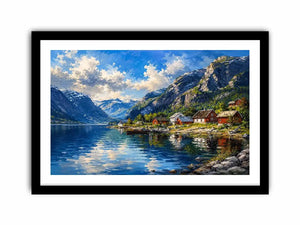 River Mountain Canvas Print