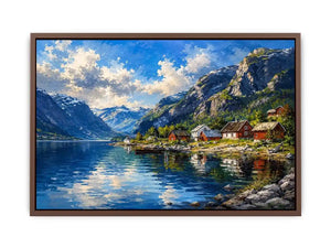 River Mountain Canvas Print