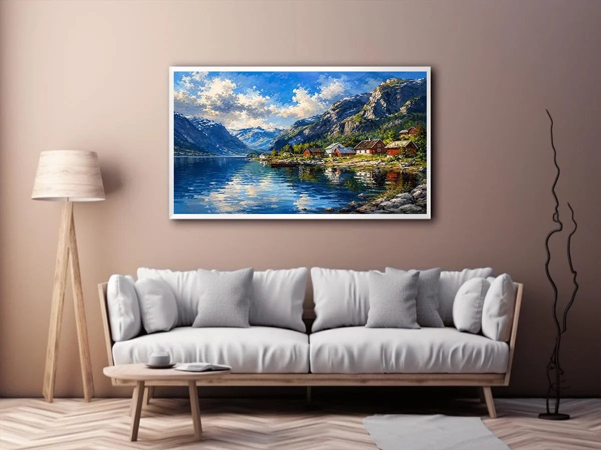 River Mountain Canvas Print
