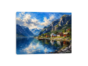 River Mountain Canvas Print