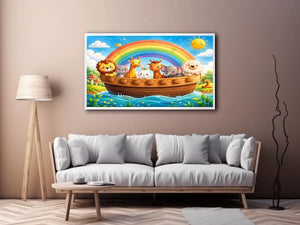 Boat Ride kids nursery Canvas Print