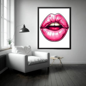 Pink Lips Canvas Print