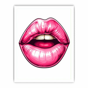 Pink Lips Canvas Print