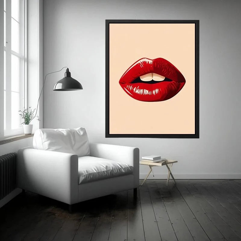 Kiss Me Lips Canvas Print