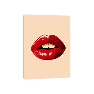 Kiss Me Lips Canvas Print