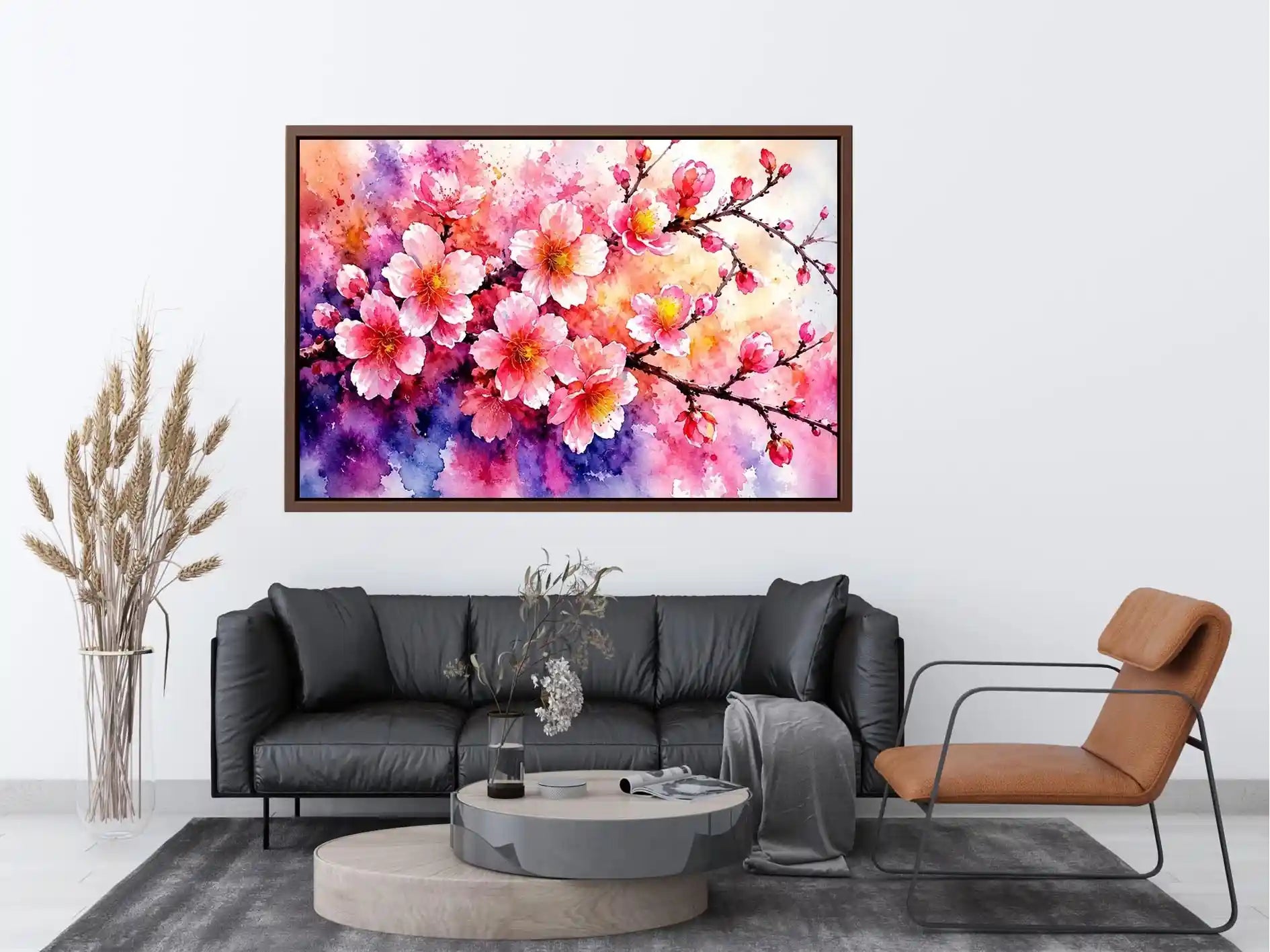 Pink Cherry Blossoms Canvas Print