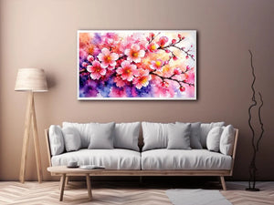 Pink Cherry Blossoms Canvas Print