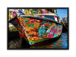 Boat Graffiti Canvas Print
