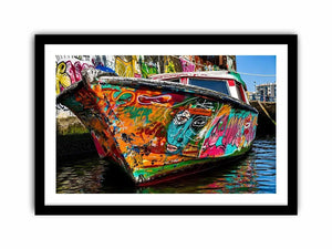 Boat Graffiti Canvas Print