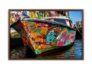 Boat Graffiti Canvas Print