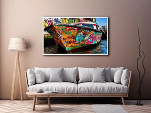 Boat Graffiti Canvas Print
