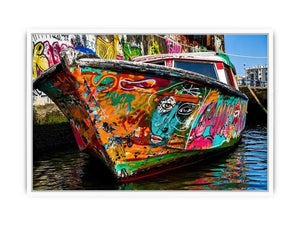 Boat Graffiti Canvas Print