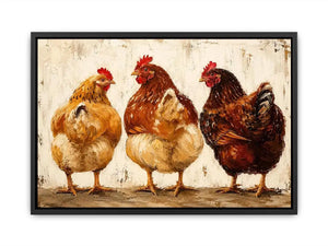 Three Hens Canvas Print