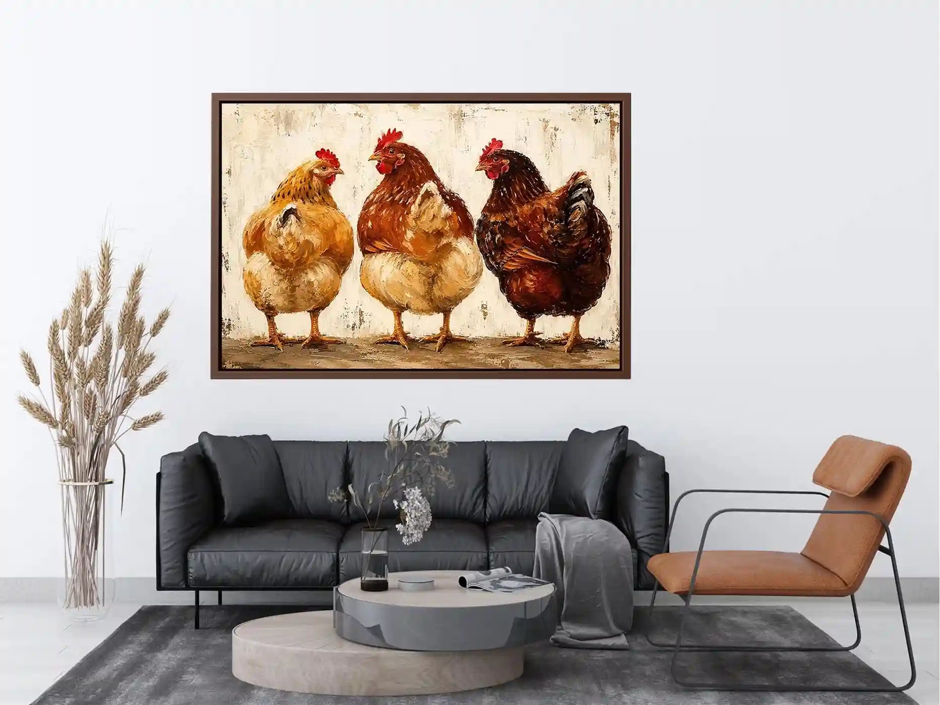 Three Hens Canvas Print