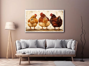 Three Hens Canvas Print