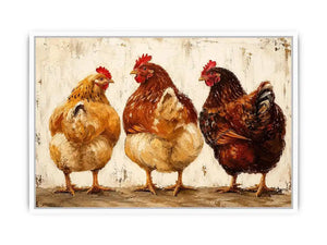 Three Hens Canvas Print