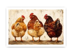 Three Hens Canvas Print