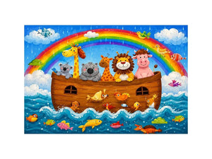 Animal On Board kids nursery Canvas Print