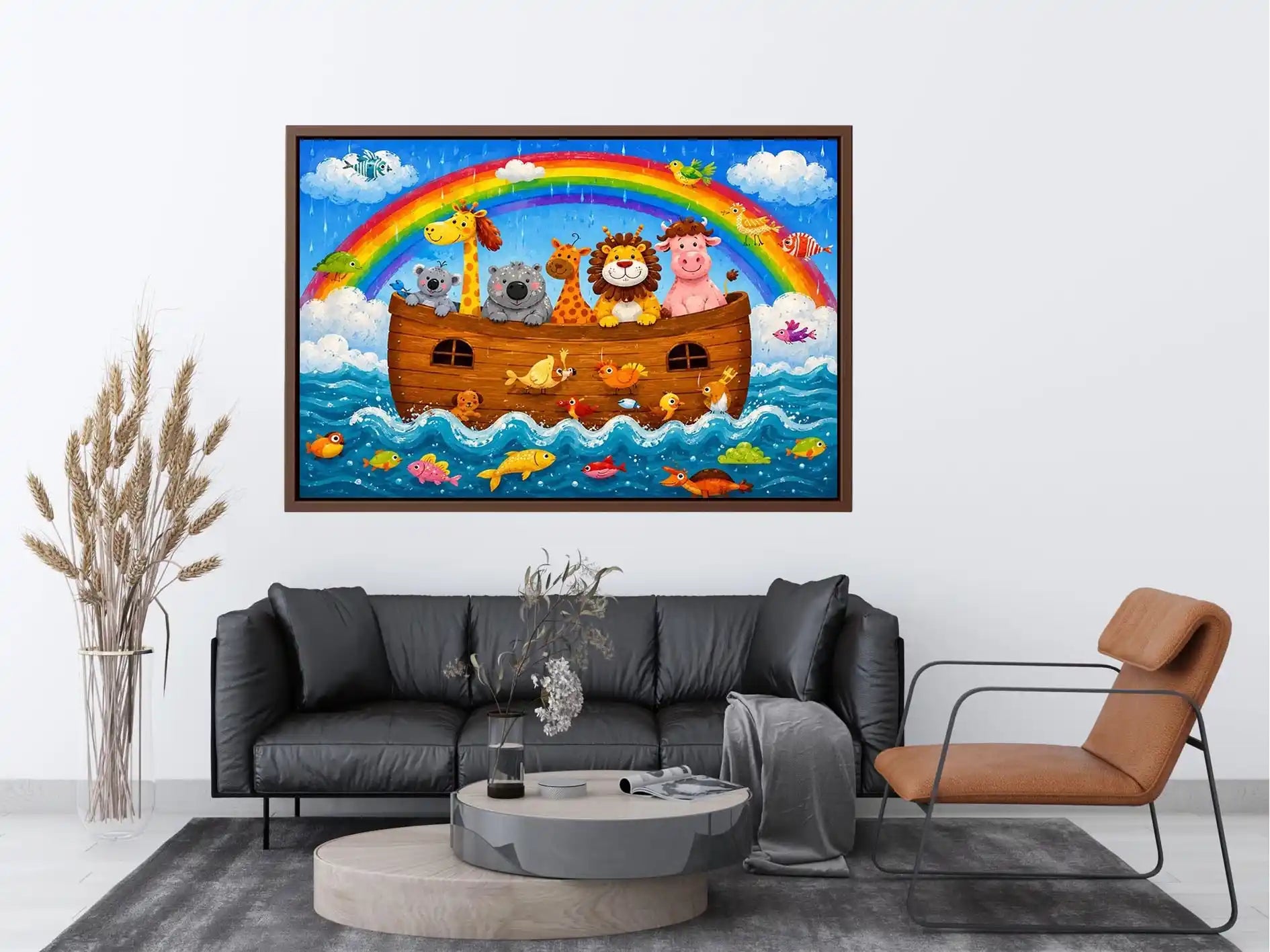 Animal On Board kids nursery Canvas Print