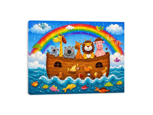 Animal On Board kids nursery Canvas Print