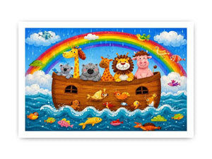 Animal On Board kids nursery Canvas Print