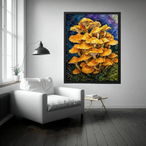 Gold Top Top Mushrooms Canvas Print