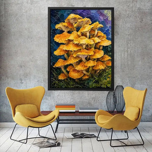 Gold Top Top Mushrooms Canvas Print