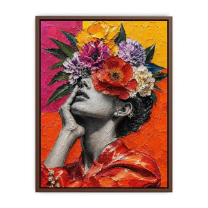 Flower Head Girl Canvas Print