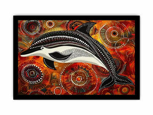 Dolphin Dot Canvas Print