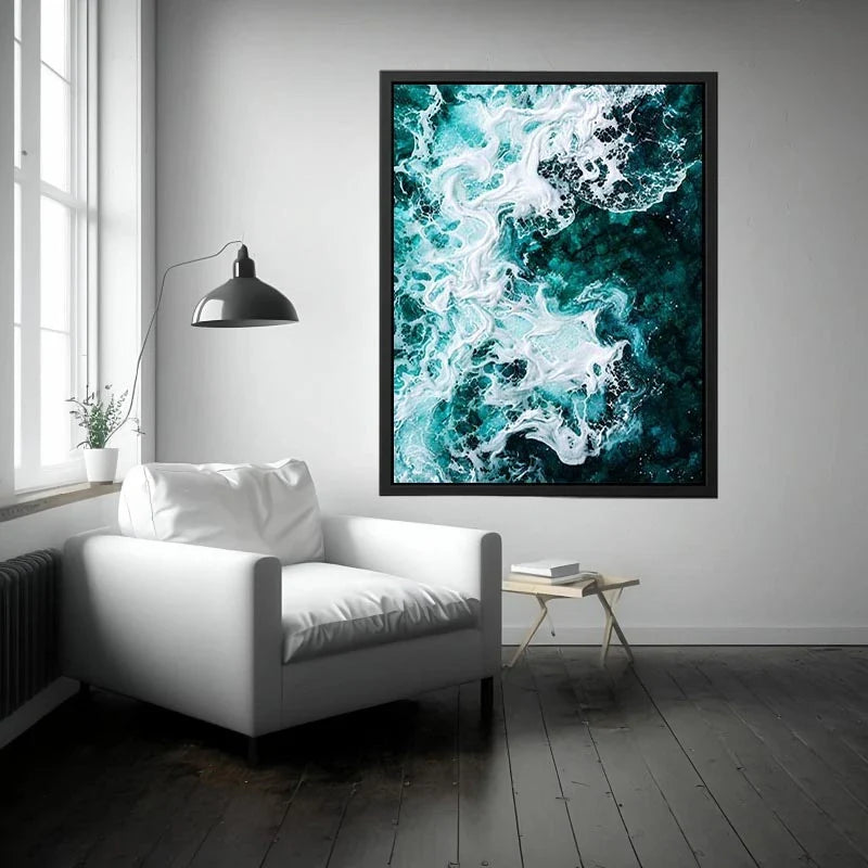 Teal Ocean Canvas Print