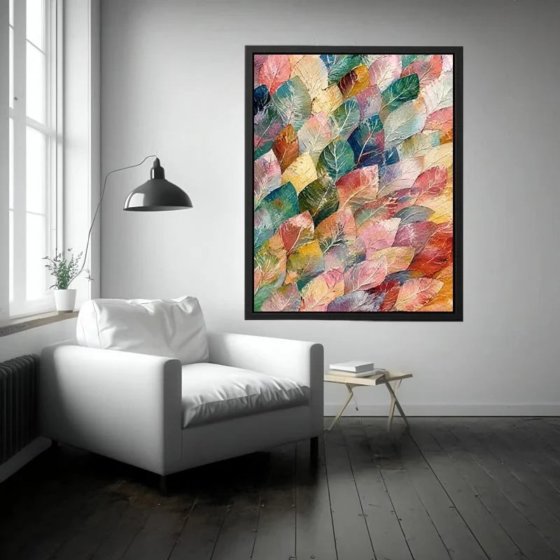 Pastel leaf Canvas Print
