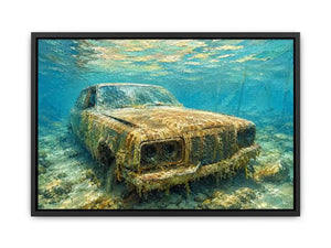 Underwater Car Canvas Print