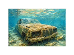 Underwater Car Canvas Print