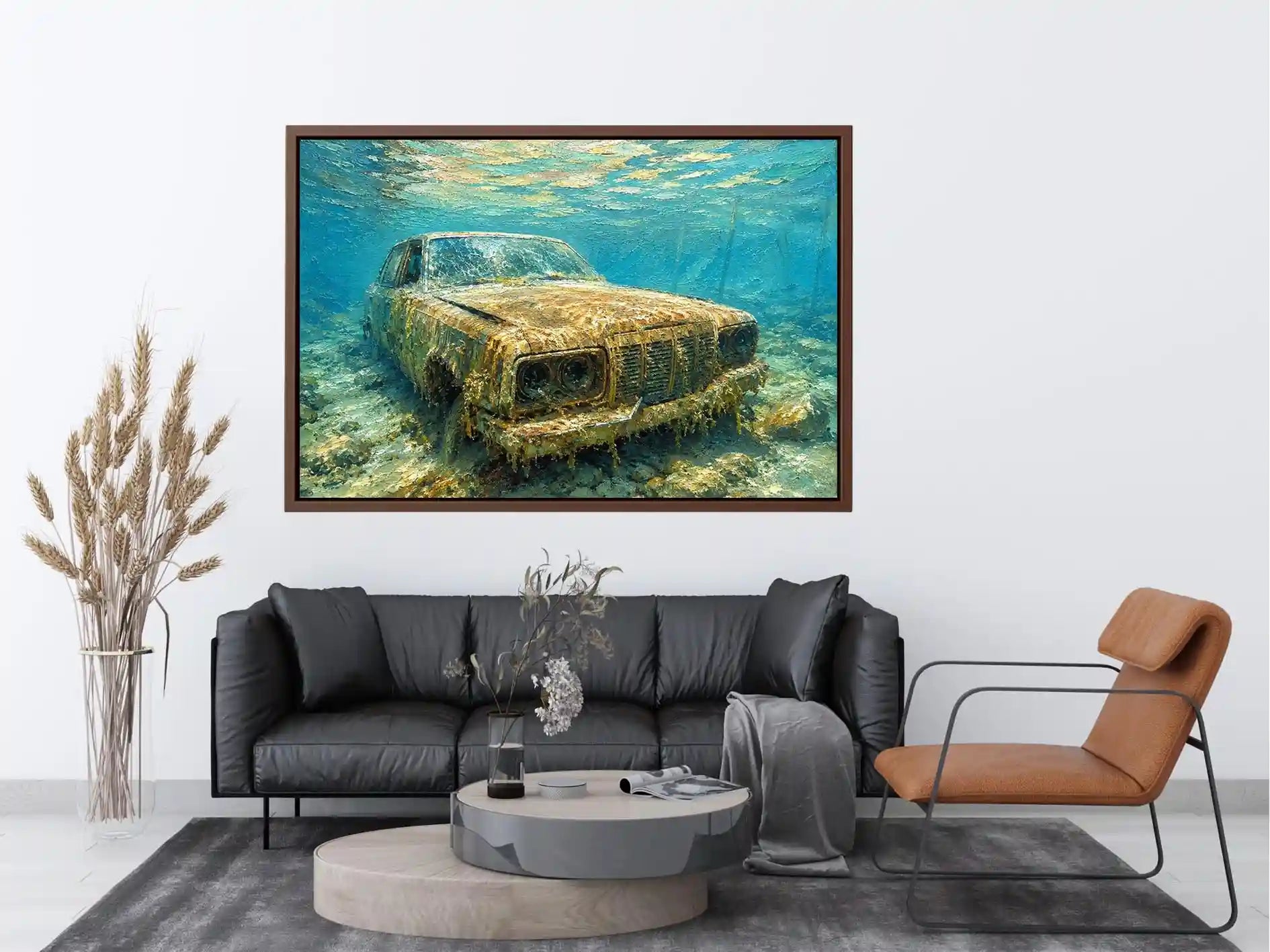 Underwater Car Canvas Print