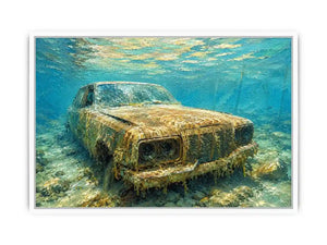 Underwater Car Canvas Print